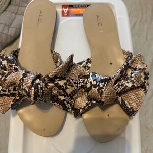 Aldo Brown Snakeskin Sandals